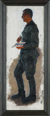 Лактионов Александр Иванович. Танкист в профиль (этюд к картине «Герой Советского Союза капитан Н.В. Юдин в гостях у танкистов»)